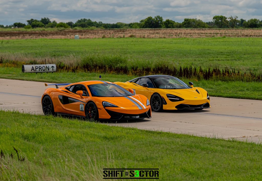 McLaren 720S and 570S driving on track during performance event